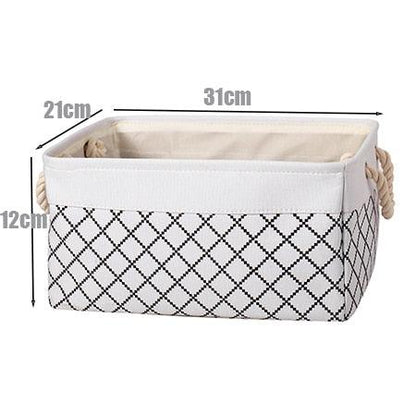 Cotton Linen Folding Storage Baskets Kids Toys Organizer Clothes and Sundries Storage Box Cabinet Storage Bag Laundry Basket - Lily Depot