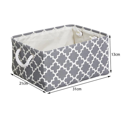 Cotton Linen Folding Storage Baskets Kids Toys Organizer Clothes and Sundries Storage Box Cabinet Storage Bag Laundry Basket - Lily Depot
