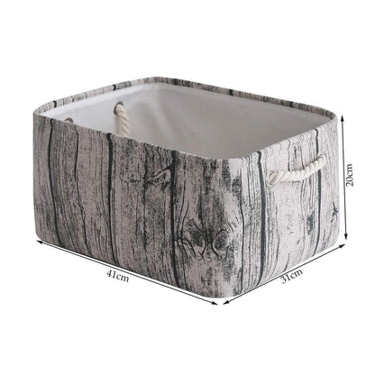 Cotton Linen Folding Storage Baskets Kids Toys Organizer Clothes and Sundries Storage Box Cabinet Storage Bag Laundry Basket - Lily Depot