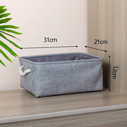 Cotton Linen Folding Storage Baskets Kids Toys Organizer Clothes and Sundries Storage Box Cabinet Storage Bag Laundry Basket - Lily Depot