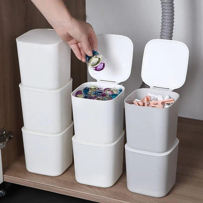 Countertop Storage Box Laundry Beads Container Multi-use Laundry Powder Box with Lid Washing Room Organizer - Lily Depot