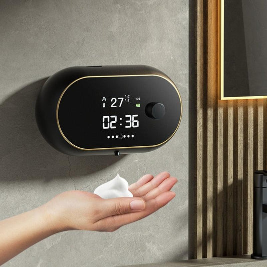 Creative Liquid Foam Soap Dispensers Time Temperature Display Human Body Induction Hand Wash Waterproof Automatic Soap Dispenser - Lily Depot