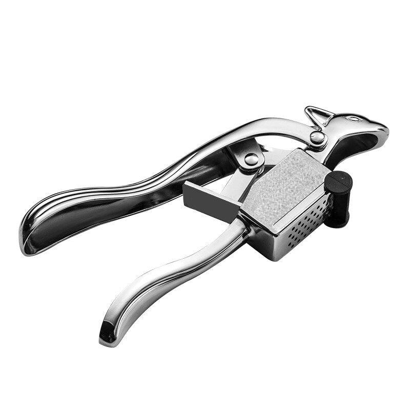 Creative squirrel garlic press hand garlic masher zinc alloy garlic clip stainless steel manual garlic masher - Lily Depot