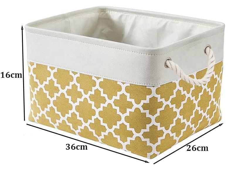 Cube Large Folding Storage Box Canvas Fabric Cubes For Shelves Clothes Toys Books Perfect Organizer Foldable Basket With Handles - Lily Depot