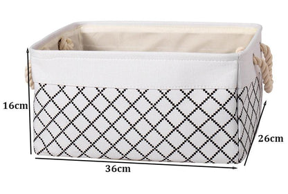 Cube Large Folding Storage Box Canvas Fabric Cubes For Shelves Clothes Toys Books Perfect Organizer Foldable Basket With Handles - Lily Depot