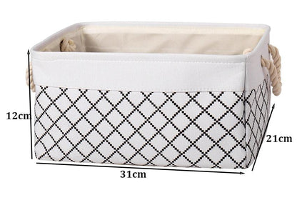 Cube Large Folding Storage Box Canvas Fabric Cubes For Shelves Clothes Toys Books Perfect Organizer Foldable Basket With Handles - Lily Depot