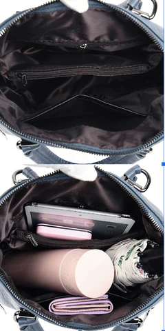Rucksack-Tasche aus Leder Vivette