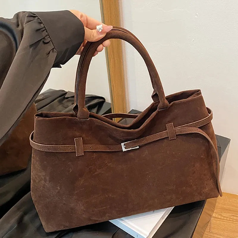 Damen-Tote-Tasche aus Wildleder - Esmé