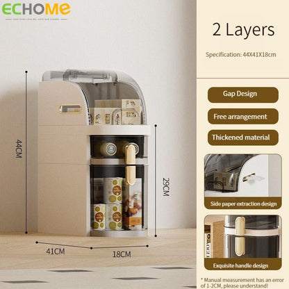 Drawer Storage Holders Multi-functional Crevice Storage Rack Living Room Kitchen Bedroom Bathroom Toys Tissue Box Home Organizer - Lily Depot