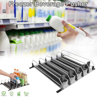 Drink Organizer Pusher Refrigerator Automatic Beverage Propeller Freezer Drinks Thruster Cans Bottles Shelf Rack Dispenser - Lily Depot