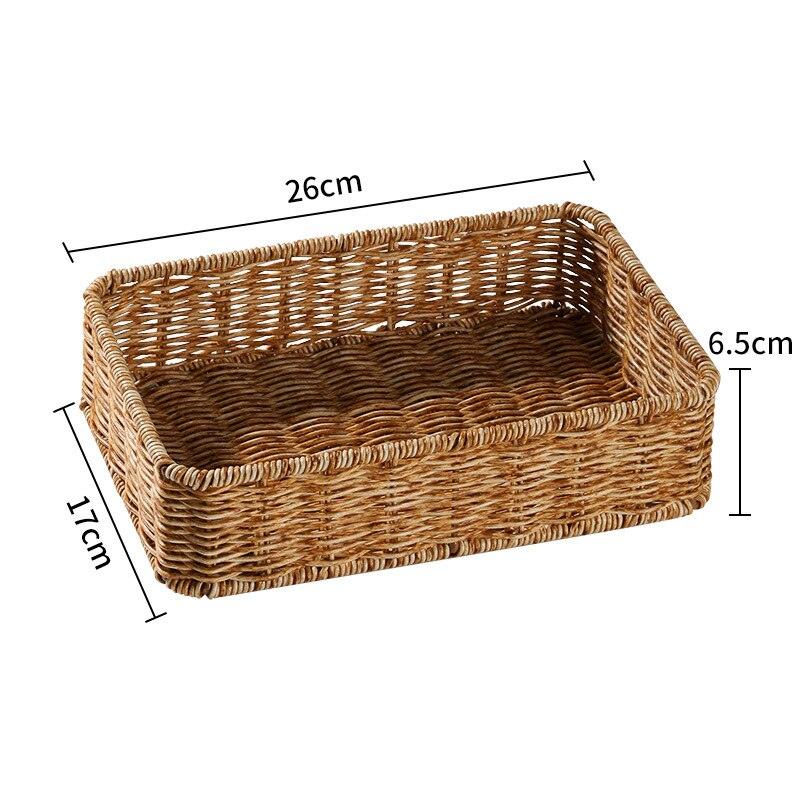 Echome Storage Box Large Bedroom Clothes Storage Box with Lid Imitation Rattan Woven with Lid Storage Basket In-Wardrobe Basket - Lily Depot