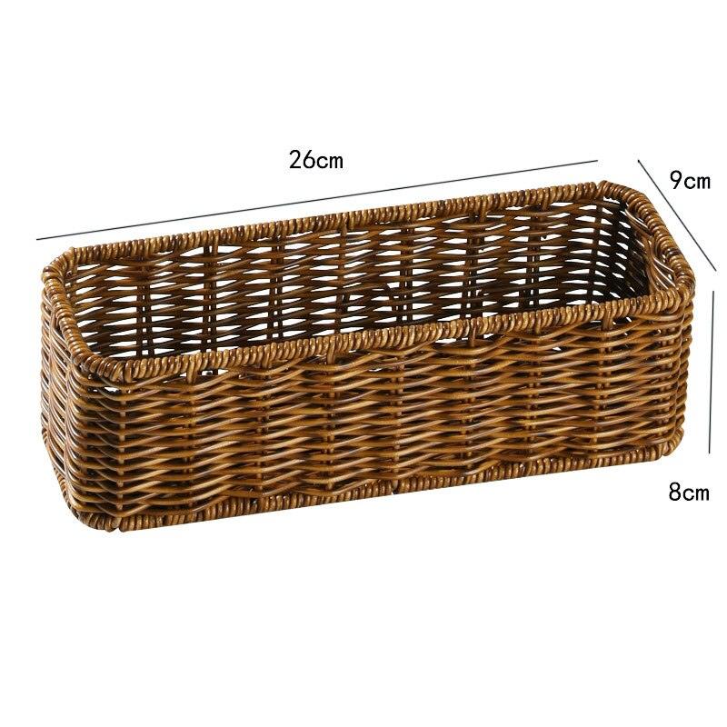 Echome Storage Box Large Bedroom Clothes Storage Box with Lid Imitation Rattan Woven with Lid Storage Basket In-Wardrobe Basket - Lily Depot