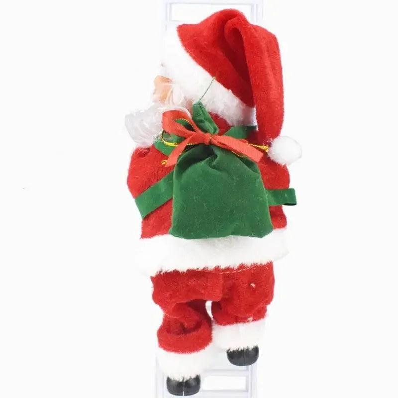 Electric Climbing Ladder Music Santa Claus Christmas Ornament Decoration Home Christmas Tree Hanging Decor 2024 New Year Gift - Lily Depot
