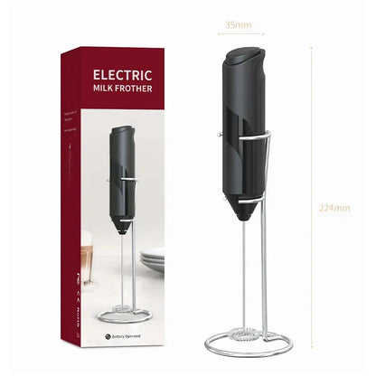 Electric Milk Foamer Coffee Maker Hand Mixer Cappuccino Ground Foam Blender Egg Beater Type Convenient Small Power - Lily Depot