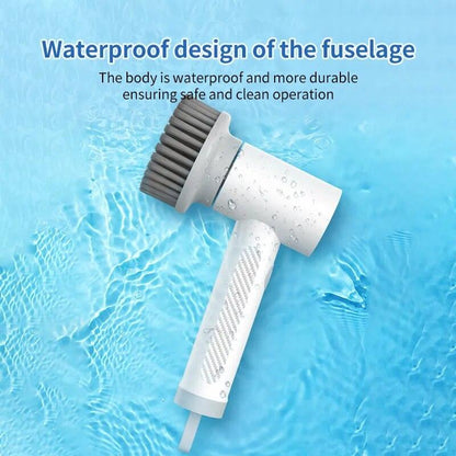 Electric Spin Scrubber 4 in 1 Cordless Handheld Power Shower Bathtub Floor Wall Tile bathroom dish Cleaning Brush - Lily Depot