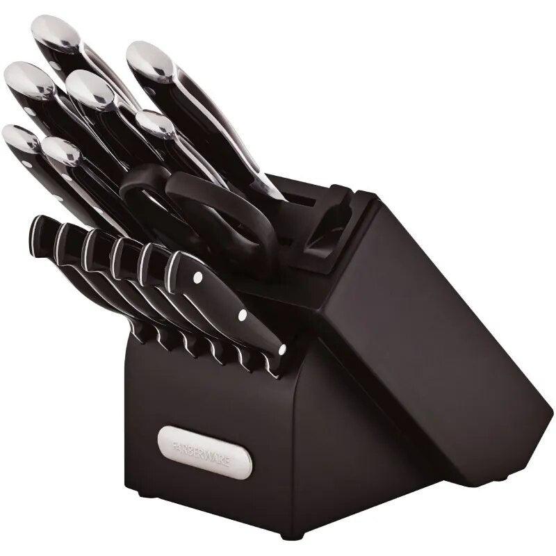 Farberware Edgekeeper® Professional 15-piece Forged Triple Riveted Knife Block Set kitchen knife kitchen knife set - Lily Depot
