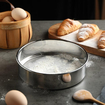 Kitchen Fine Mesh Flour Sieve Filter Colander Stainless Steel Sifter Sieve Strainer Leaking Sieve Kitchen Cake Baking Sifters - Lily Depot