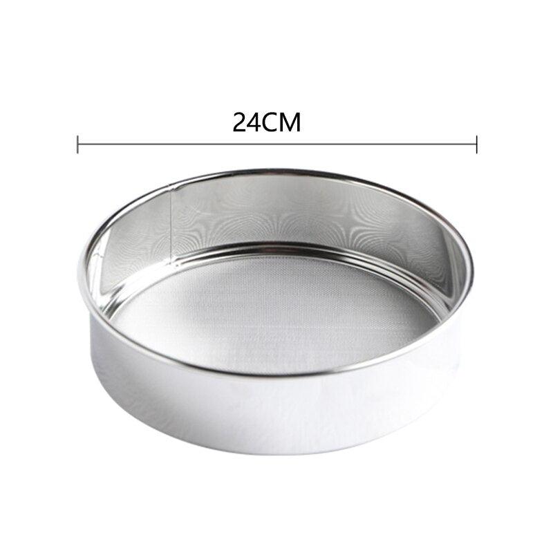 Kitchen Fine Mesh Flour Sieve Filter Colander Stainless Steel Sifter Sieve Strainer Leaking Sieve Kitchen Cake Baking Sifters - Lily Depot
