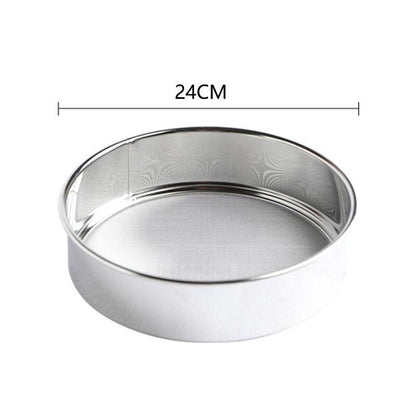 Kitchen Fine Mesh Flour Sieve Filter Colander Stainless Steel Sifter Sieve Strainer Leaking Sieve Kitchen Cake Baking Sifters - Lily Depot