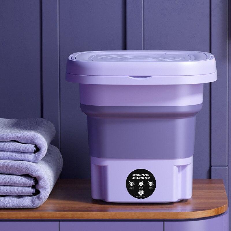 Foldable Mini Washing Machine 8L Socks Underwear Panties Retractable Home Portable Washing Machine 3 Models With Spinning Dry - Lily Depot
