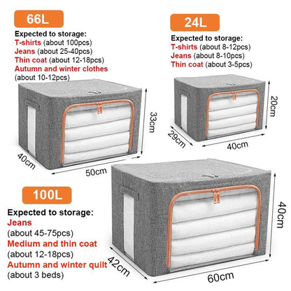 Foldable Storage Organizers Clothes Blanket Quilt Organizer Box Large Capacity Closet Sweater Storage Clothes Cabinet Organizer - Lily Depot