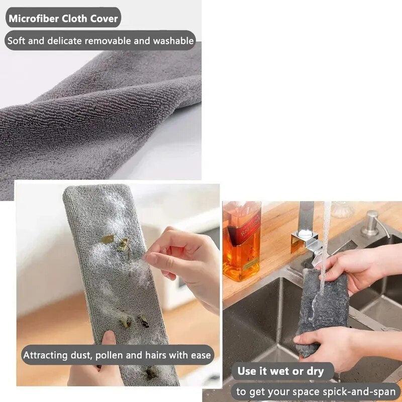 FUTUKNIGHT Practical Household Dust Cleaning Brush Long Handle Non-woven Cloth Dust Gap Home Flexible Cleaning Tool FUT098 - Lily Depot