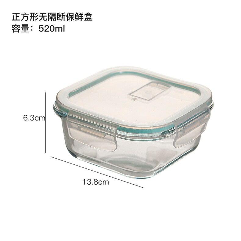 Glass Fresh-Keeping Box high Borosilicate Heat-Resistant Microwave Oven bento Fridge Special Sealed Bowl Food Storage Containers - Lily Depot