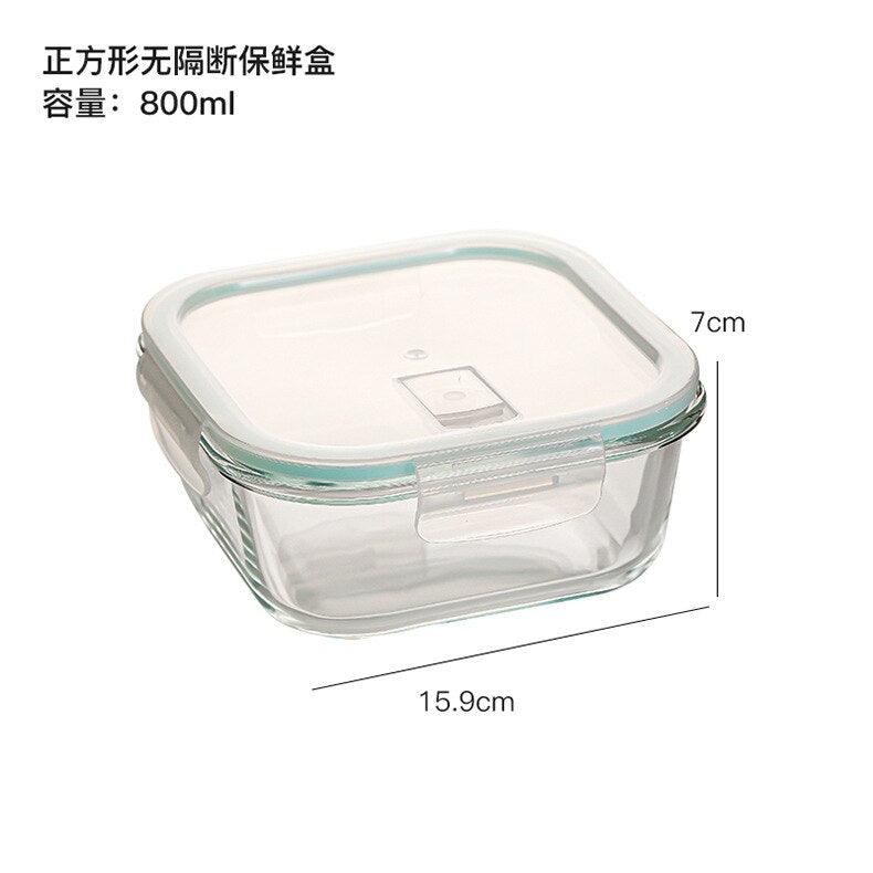 Glass Fresh-Keeping Box high Borosilicate Heat-Resistant Microwave Oven bento Fridge Special Sealed Bowl Food Storage Containers - Lily Depot