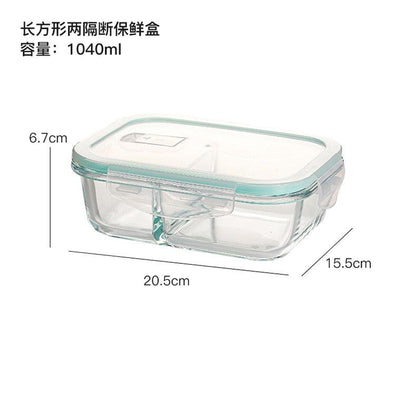 Glass Fresh-Keeping Box high Borosilicate Heat-Resistant Microwave Oven bento Fridge Special Sealed Bowl Food Storage Containers - Lily Depot