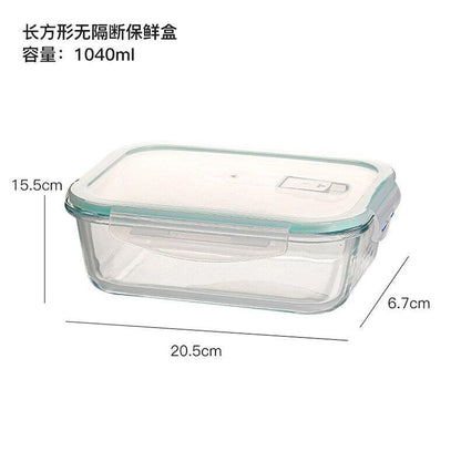 Glass Fresh-Keeping Box high Borosilicate Heat-Resistant Microwave Oven bento Fridge Special Sealed Bowl Food Storage Containers - Lily Depot