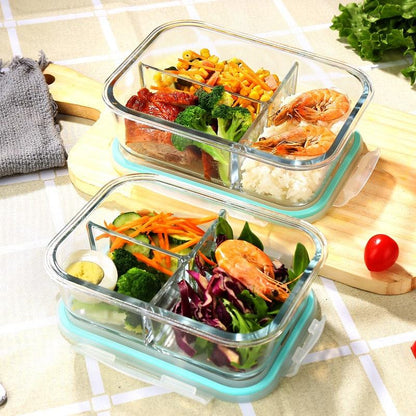 Glass Fresh-Keeping Box high Borosilicate Heat-Resistant Microwave Oven bento Fridge Special Sealed Bowl Food Storage Containers - Lily Depot