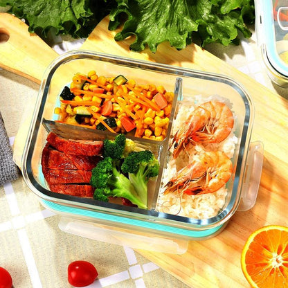 Glass Fresh-Keeping Box high Borosilicate Heat-Resistant Microwave Oven bento Fridge Special Sealed Bowl Food Storage Containers - Lily Depot