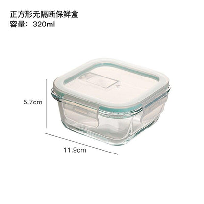 Glass Fresh-Keeping Box high Borosilicate Heat-Resistant Microwave Oven bento Fridge Special Sealed Bowl Food Storage Containers - Lily Depot
