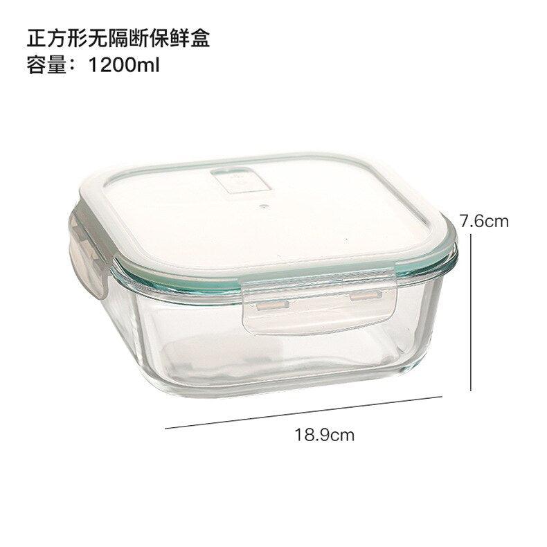 Glass Fresh-Keeping Box high Borosilicate Heat-Resistant Microwave Oven bento Fridge Special Sealed Bowl Food Storage Containers - Lily Depot