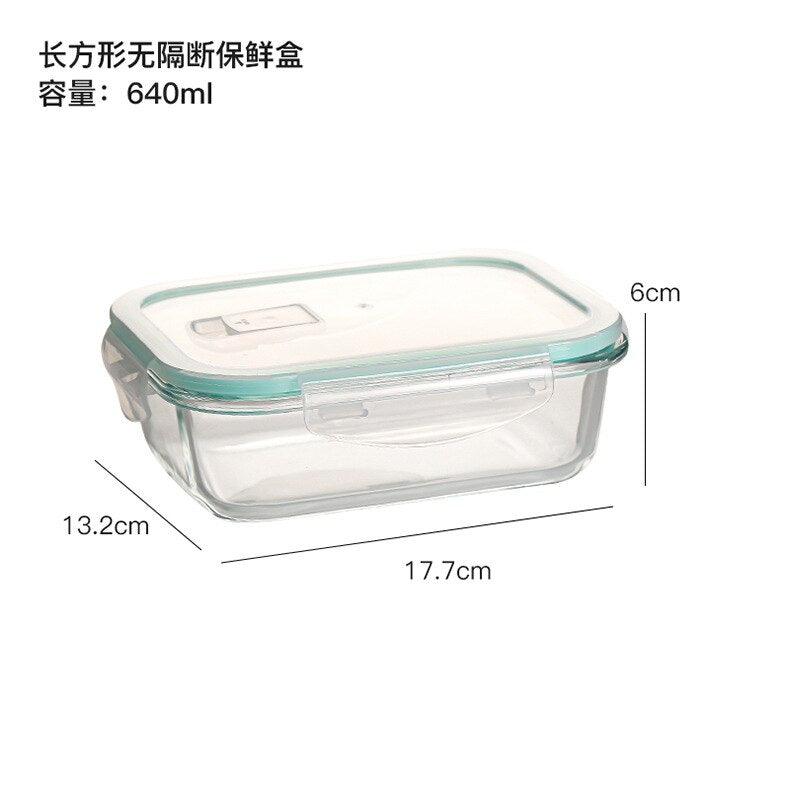 Glass Fresh-Keeping Box high Borosilicate Heat-Resistant Microwave Oven bento Fridge Special Sealed Bowl Food Storage Containers - Lily Depot
