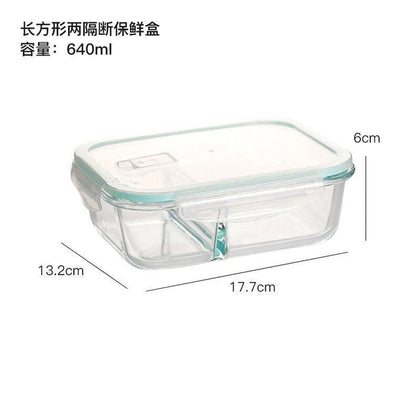 Glass Fresh-Keeping Box high Borosilicate Heat-Resistant Microwave Oven bento Fridge Special Sealed Bowl Food Storage Containers - Lily Depot