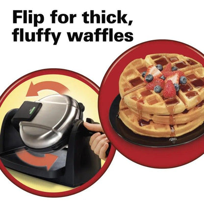 Hamilton Beach Flip Belgian Waffle Maker with Removable Plates, Black, 26030 - Lily Depot