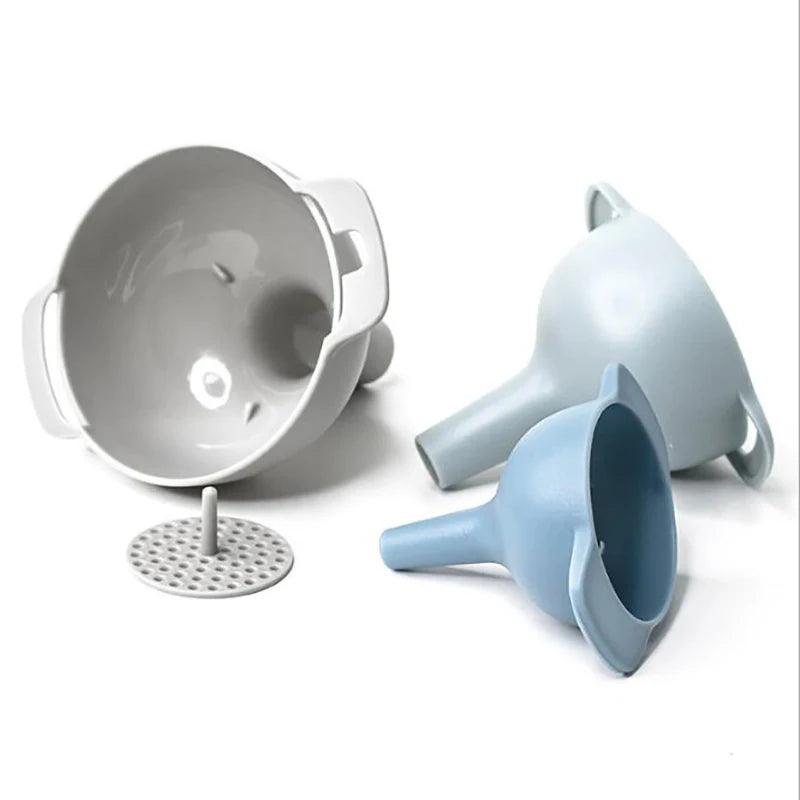 Household Filter Multi-function Funnel Set Oil Hopper Filter Oil Can Sub-packaging Plastic Funnel Kitchen Accessories - Lily Depot