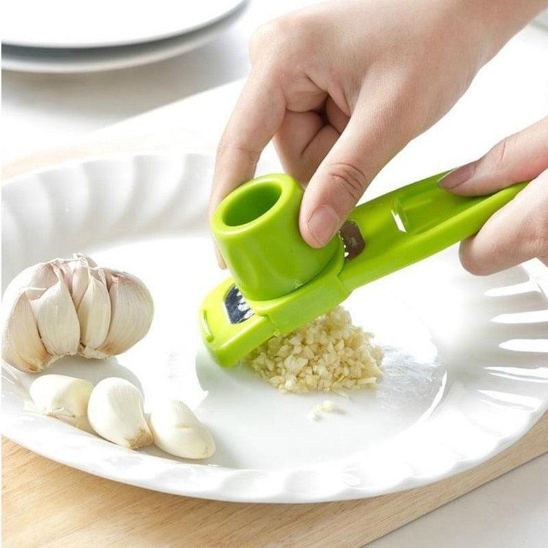 Household Garlic Peeler Functional Ginger Garlic Press Grinding Grater Planer Slicer Cutter Cooking Tool Kitchen Accessories - Lily Depot