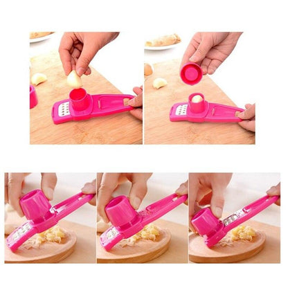 Household Garlic Peeler Functional Ginger Garlic Press Grinding Grater Planer Slicer Cutter Cooking Tool Kitchen Accessories - Lily Depot