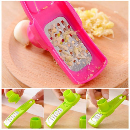 Household Garlic Peeler Functional Ginger Garlic Press Grinding Grater Planer Slicer Cutter Cooking Tool Kitchen Accessories - Lily Depot