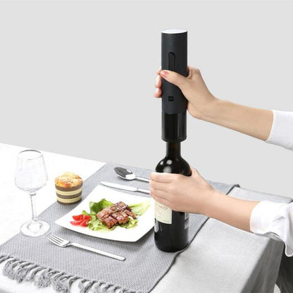 HUOHOU Automatic Wine Bottle Opener Decanter Stopper Electric Corkscrew Foil Cutter Cork Out Tool - Lily Depot
