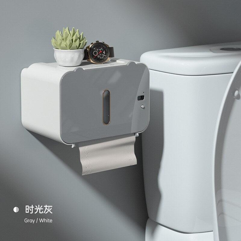 Induction Toilet Paper Holder Shelf Automatic Waterproof Paper Rack Wall Mounted Toilet Roll Dispenser Bathroom Accessories - Lily Depot