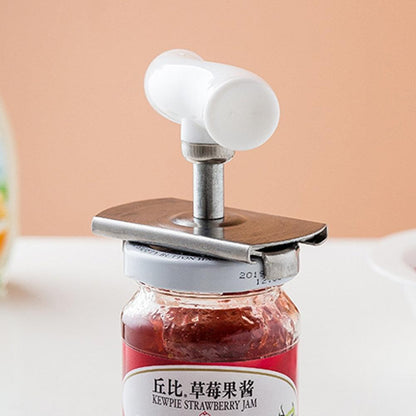 Can Opener Tools Cap Lid Easy Gadget Manual Can Jar Opener Adjustable Stainless Steel Lids off Bottle Twist 1-3.7 Inches Kitchen - Lily Depot