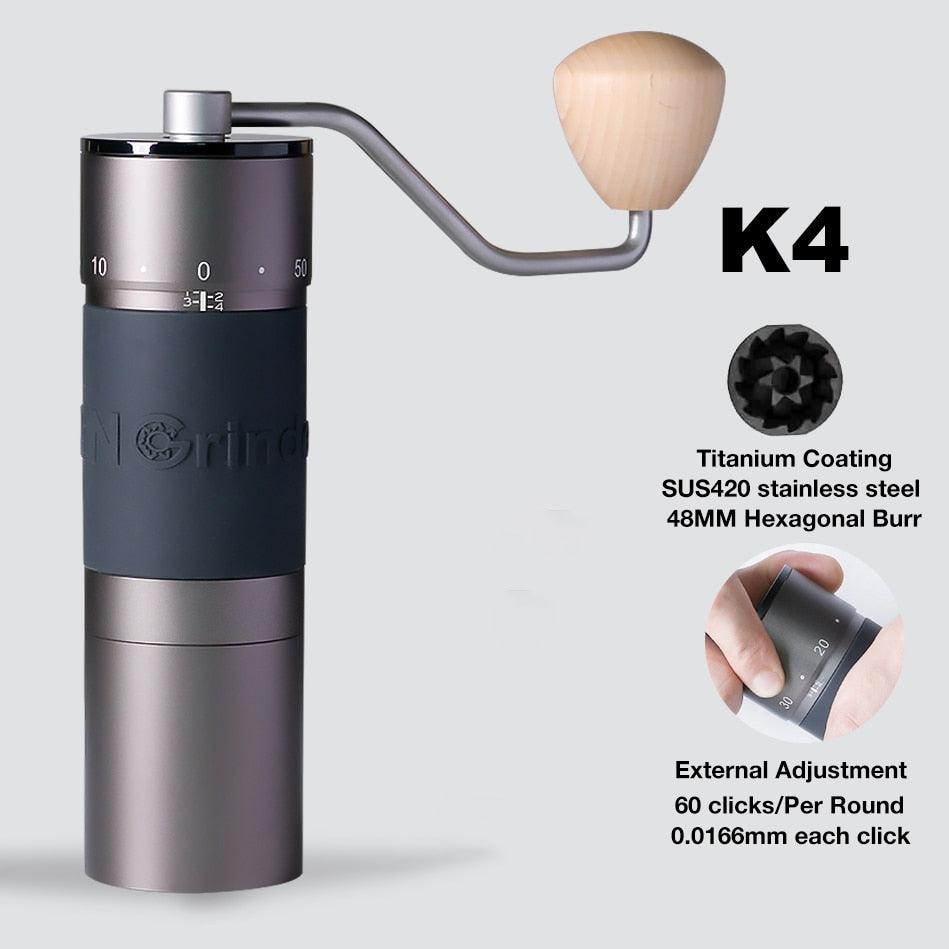 Kingrinder K2 / K4 / K6 Manual Coffee Grinder Portable Hand Mill 48mm SUS420 Stainless Steel Burr Grinding кофемолка - Lily Depot