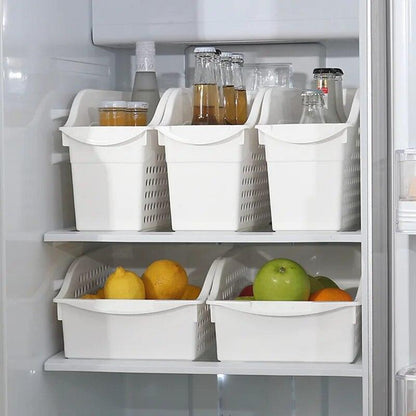 Kitchen Cabinet Storage Baskets with Wheel Refrigerator Desktop Organizer for Seasoning Bottles Vegetable Space-saving organizer - Lily Depot