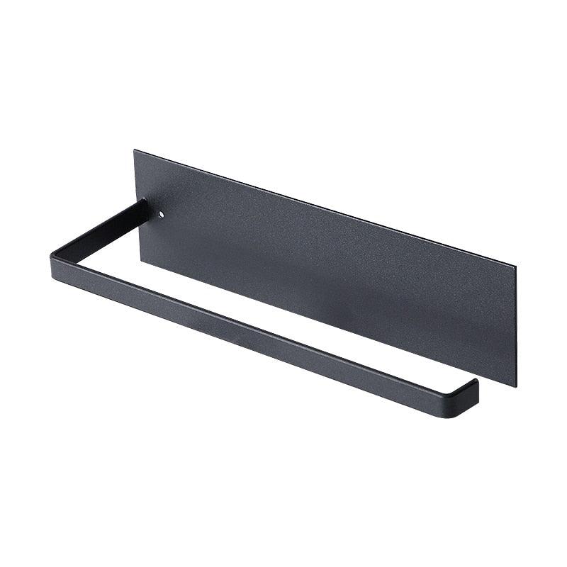 Kitchen Self-Adhesive Roll Rack Paper Towel Holder Tissue Hanger Rack Nail-Free Cabinet Shelf Sundries Accessories - Lily Depot