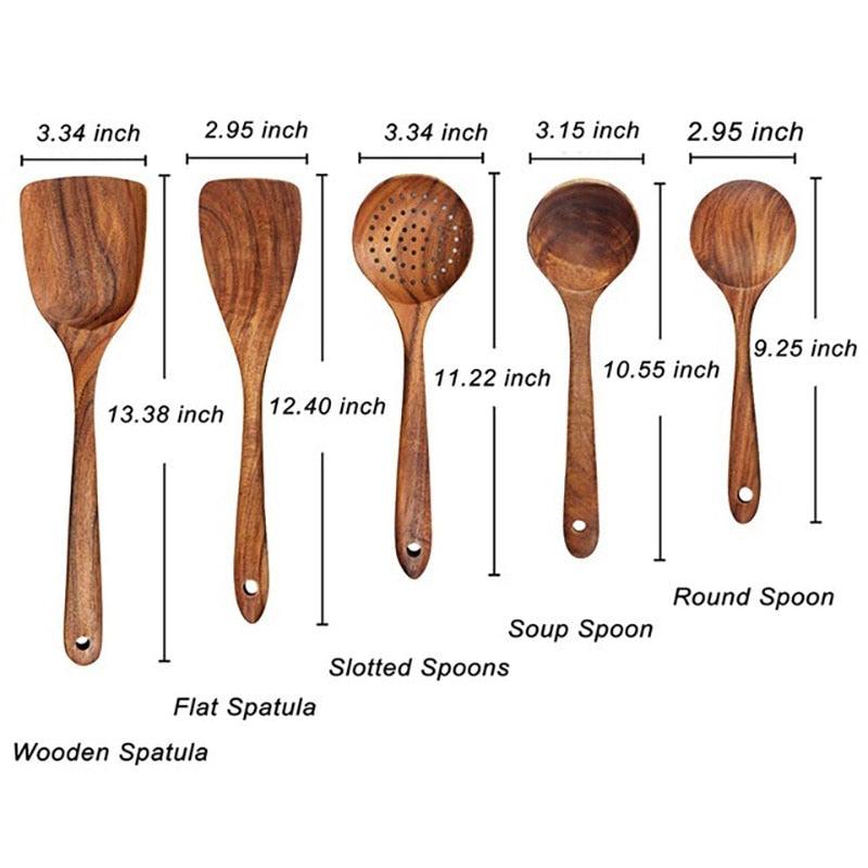 Kitchen Sets Wooden Kitchen Utensils Cooking Wooden Spoons Wooden Spoons Soup Utensils Kitchen Cooking Sets Cooking Gifts - Lily Depot