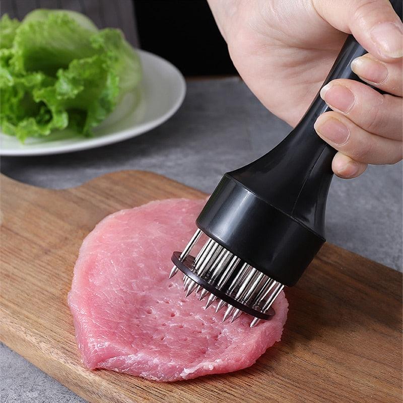 Kitchen stainless steel gadget meat tenderizer needle steak pork chops loose household meat hammer Food Cooking Meat Tool - Lily Depot