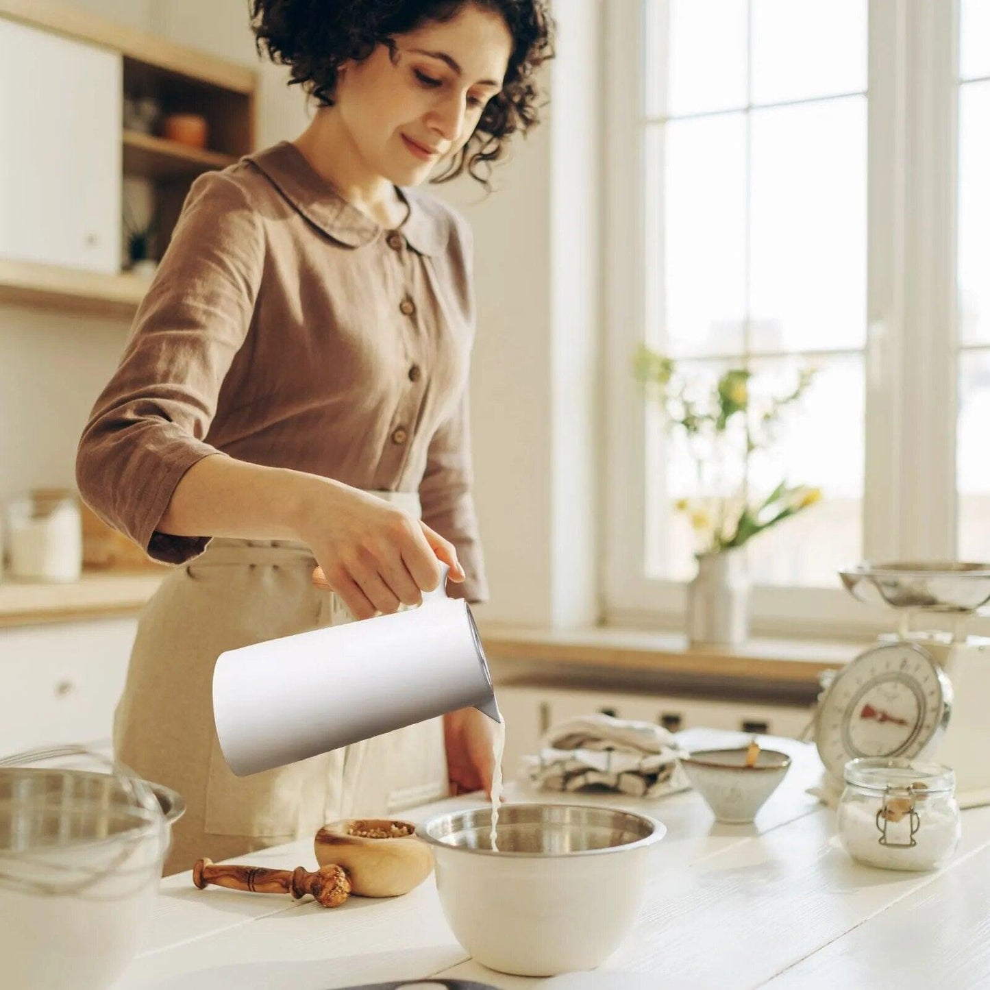 Large Thermal Coffee Carafe Double Walled Thermos Household Coffee Pot Household Insulation Pot Vacuum Carafes Water Bottle - Lily Depot